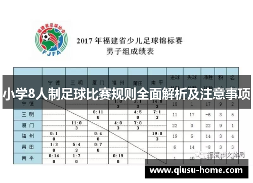 小学8人制足球比赛规则全面解析及注意事项